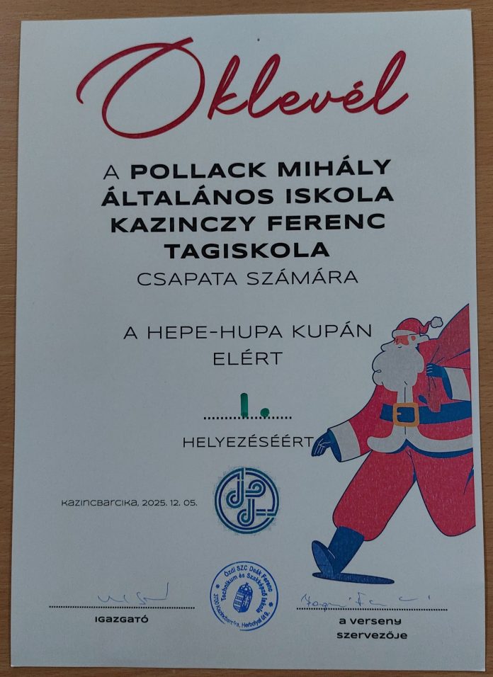 Kazinczys siker a HEPE-HUPA Deák Kupán