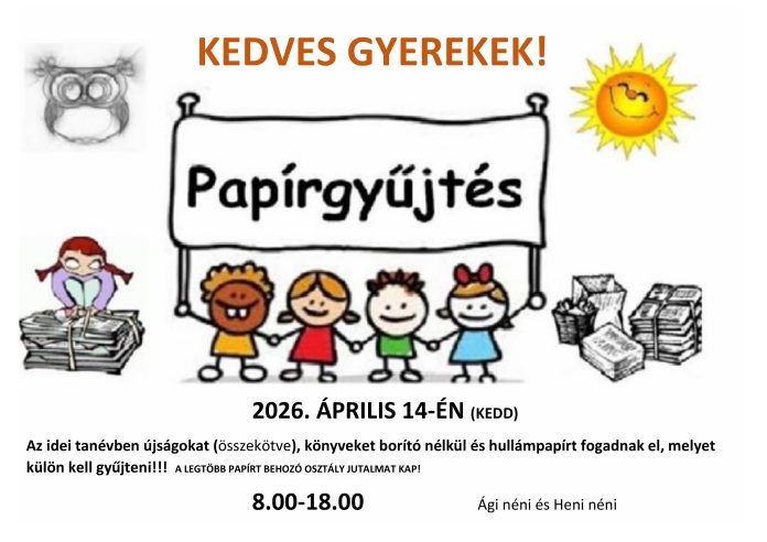 Tavaszi papírgyűjtés