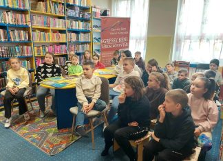 Könyvtárlátogatáson a 3.a. és 3. b. osztályok