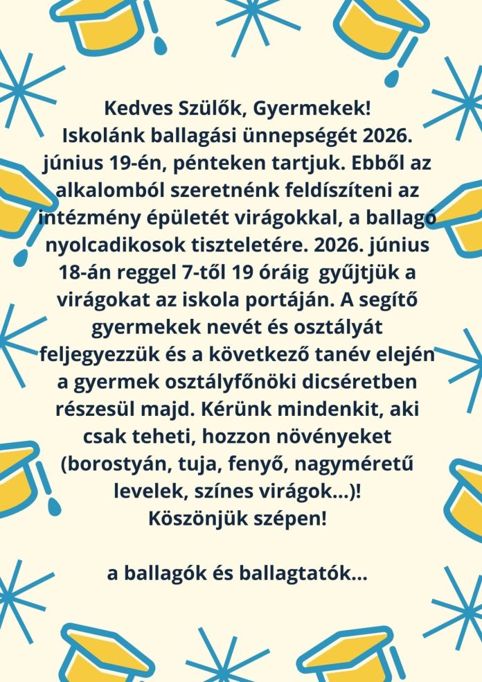 Virágok a ballagásra – 2026.06.18.