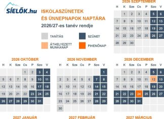 A tanév rendje: iskolaszünetek a 2026/2027-es tanítási évben