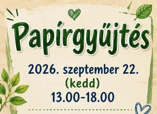 Őszi papírgyűjtés – 2026.09.22-09.23.